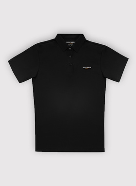 Czarny t-shirt polo