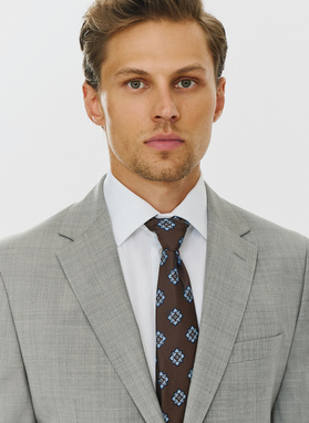 Męska marynarka garniturowa w odcieniu jasnoszarym