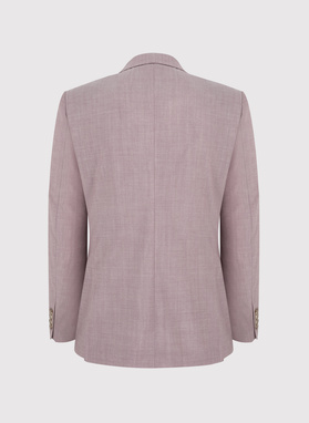 Gładka różowa marynarka garniturowa męska