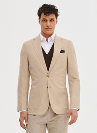 Casualowa marynarka męska w kolorze beżowym