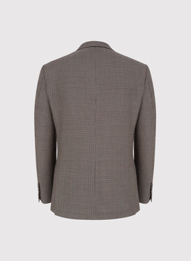 Wełniana marynarka w drobną kratę