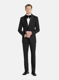 Ślubny smoking męski z szalowym kołnierzem