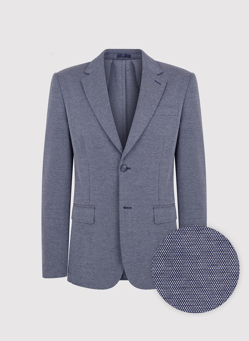 Granatowa marynarka melanż