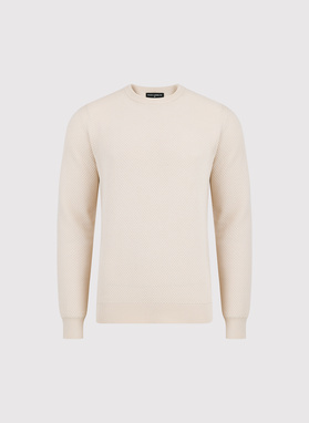 Jasnobeżowy sweter męski