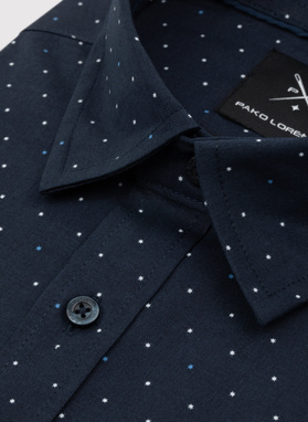 Granatowa koszula w gwiazdki