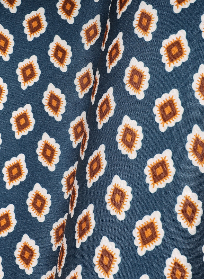 Granatowa poszetka męska ze wzorem