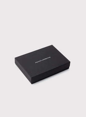 Brązowy skórzany portfel męski z klipsem na banknoty 