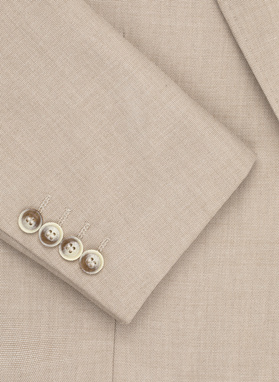 Beżowa marynarka męska bez podszewki