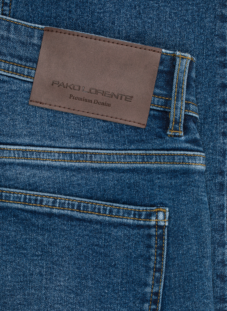 Granatowe jeansowe spodnie męskie