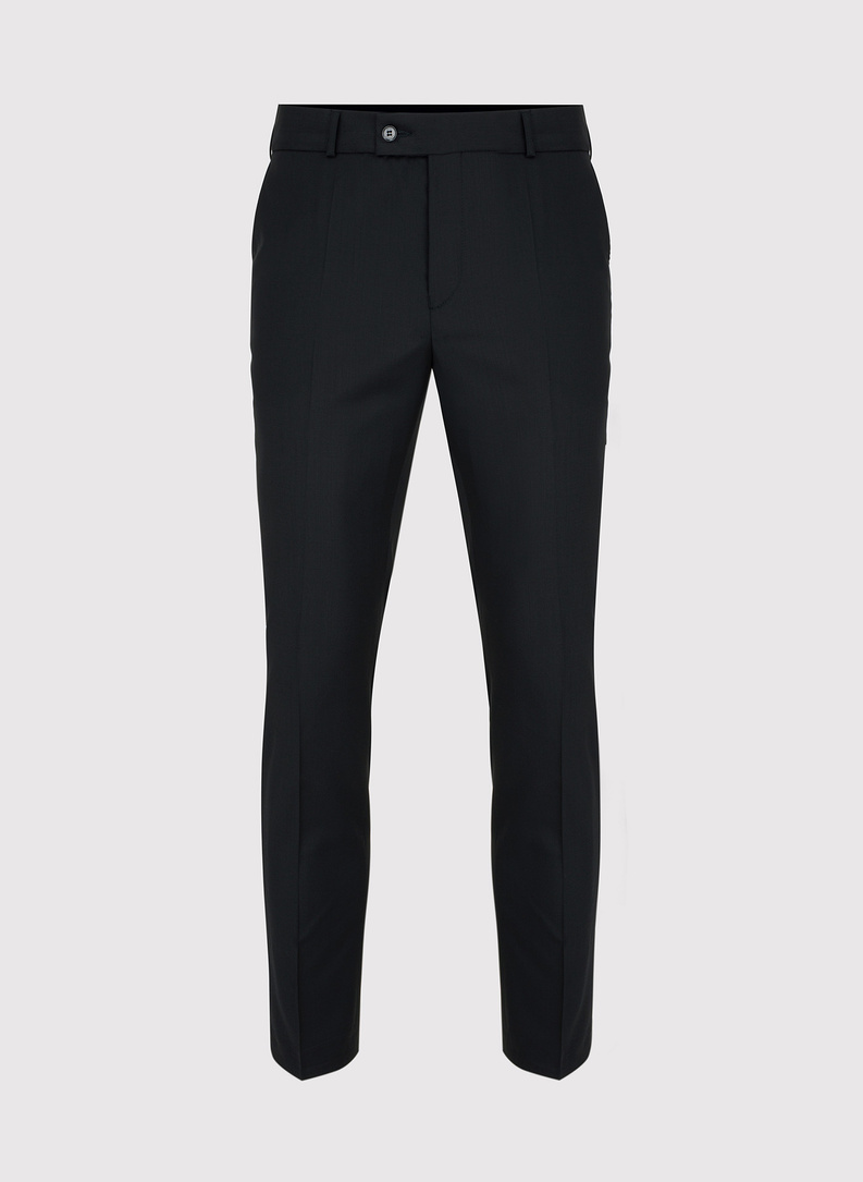 Czarne spodnie w kant męskie