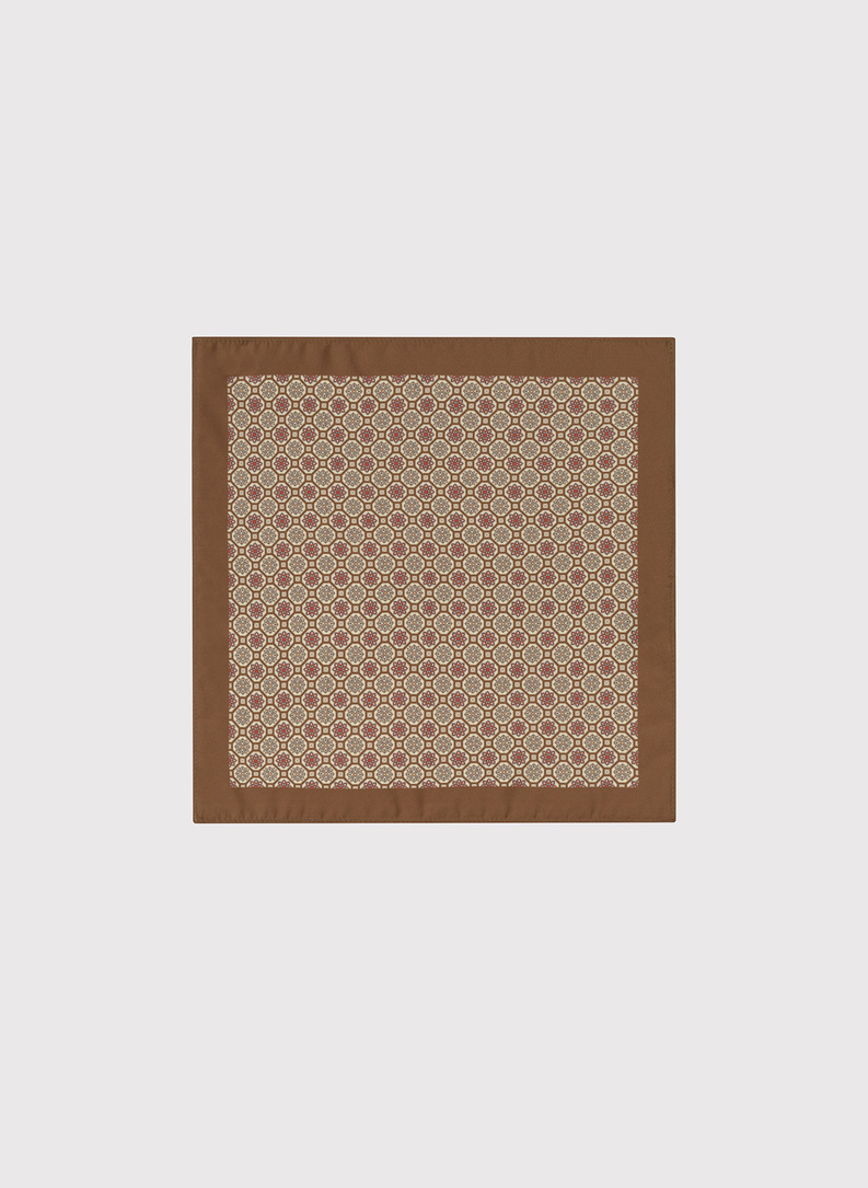 Brązowa poszetka w stylu retro 