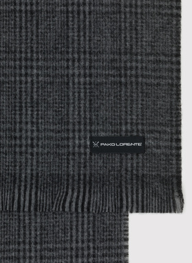 Szary szalik męski w kratę