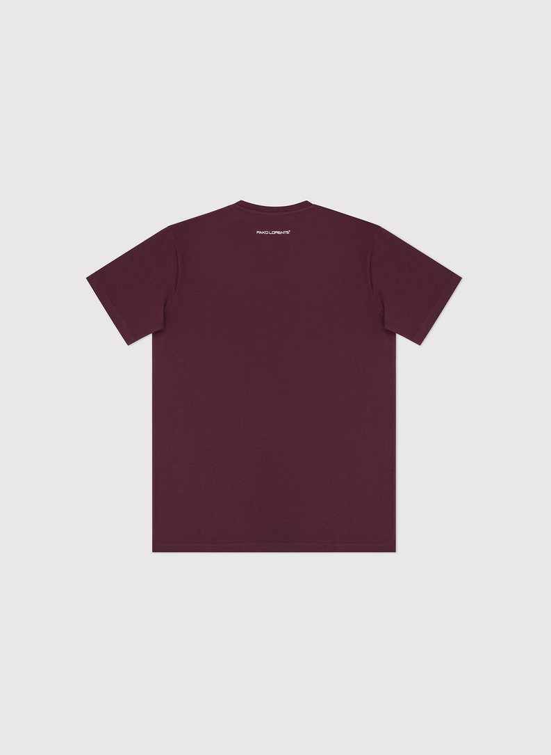 Bawełniany bordowy t-shirt