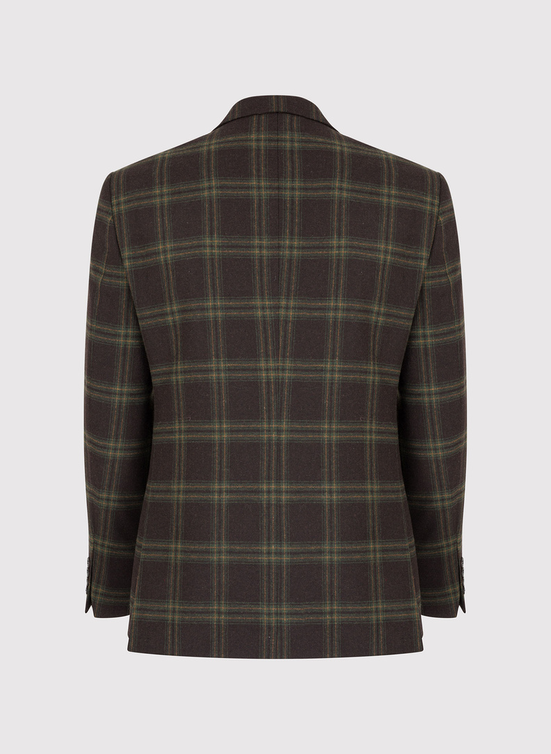 Brązowa marynarka męska w kratę