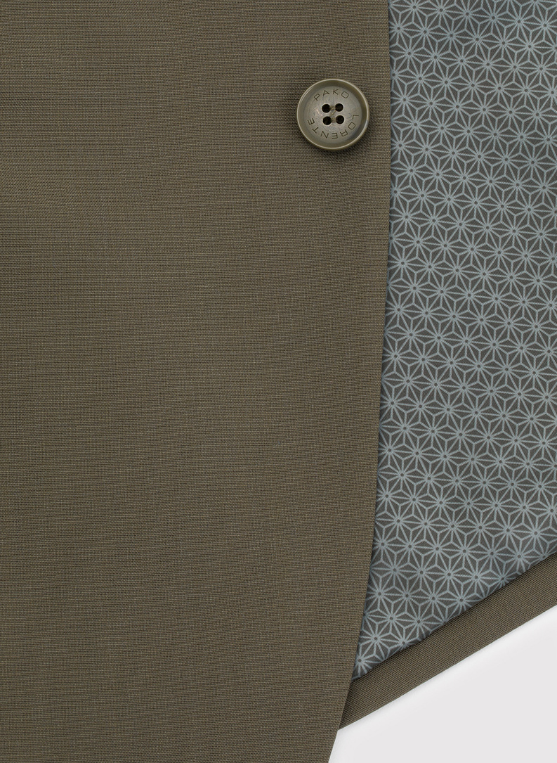 Zielona marynarka garniturowa z wełną