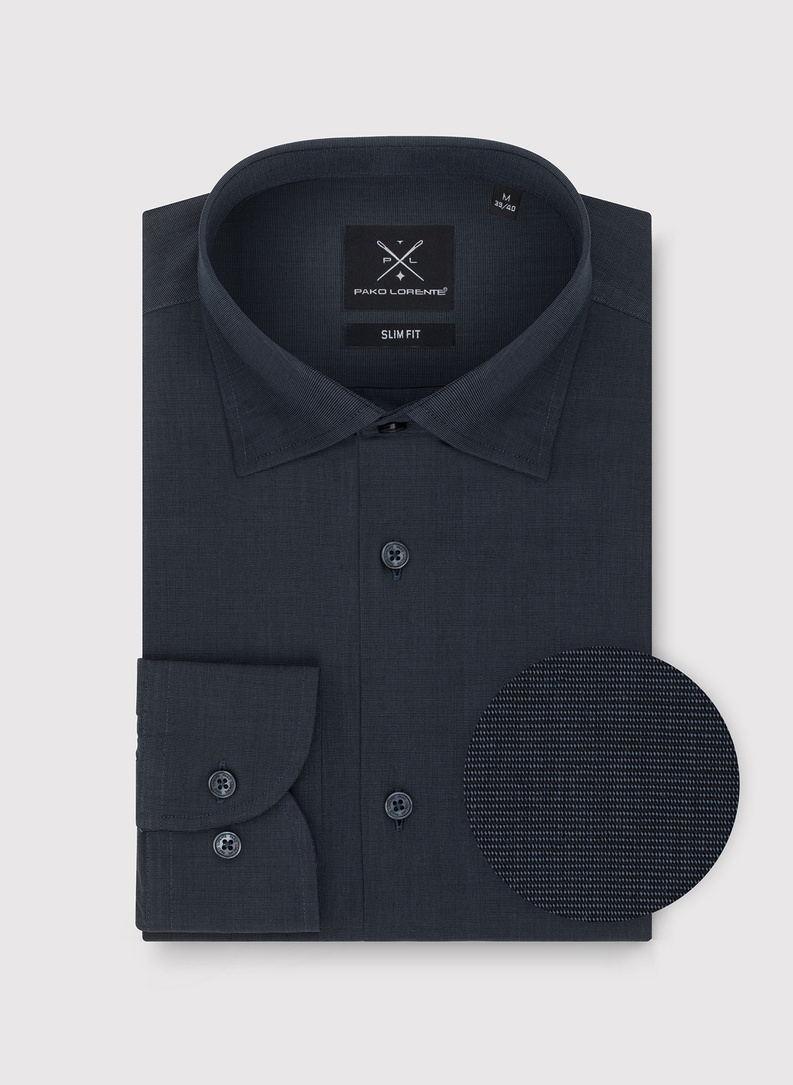 Bawełniana koszula męska w kolorze ciemnoszarym