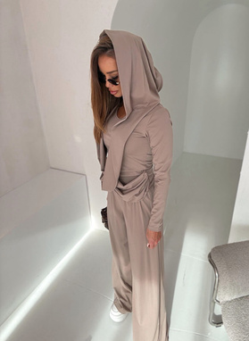 Komplet damski MEDI w kolorze beżowym