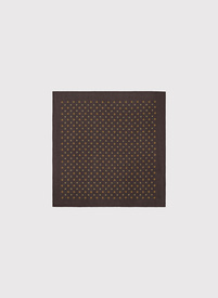 Brązowa poszetka męska w kwiatki