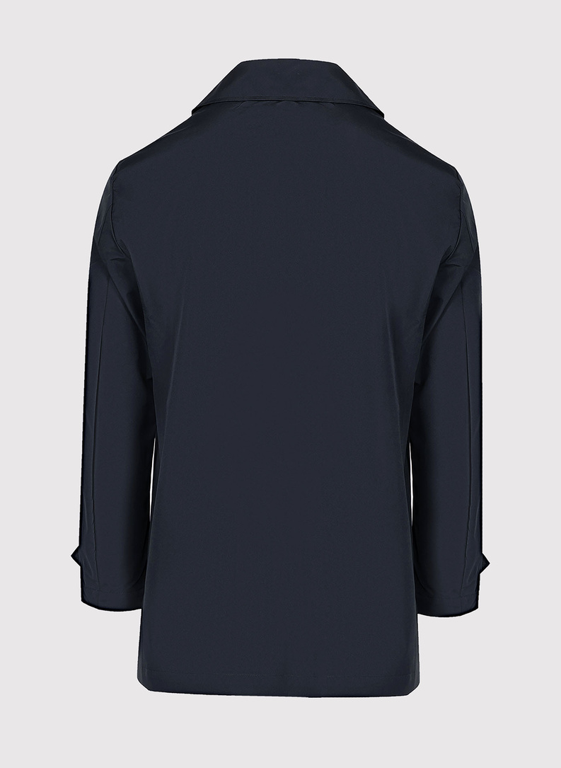 Wiosenny granatowy płaszcz męski