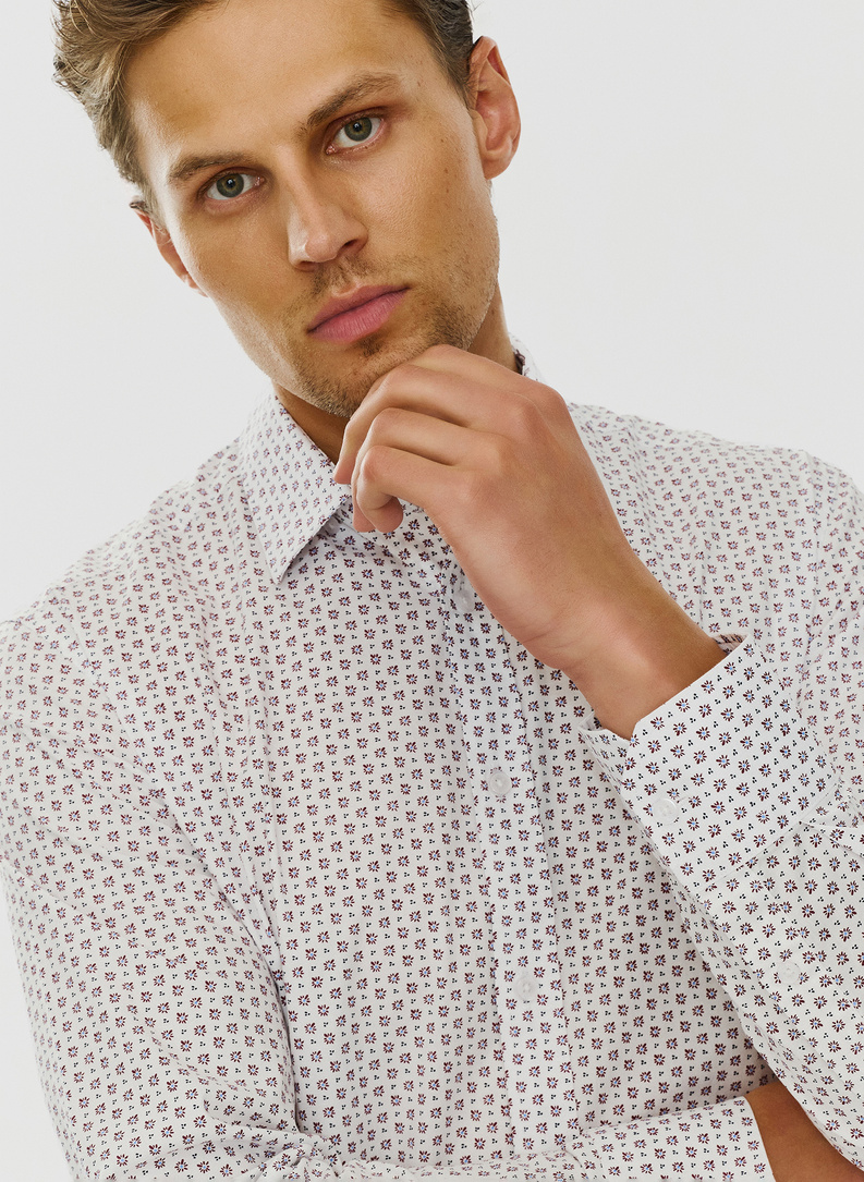 Męska koszula w subtelny wzór 
