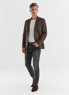 Casualowa marynarka męska w pepitkę 