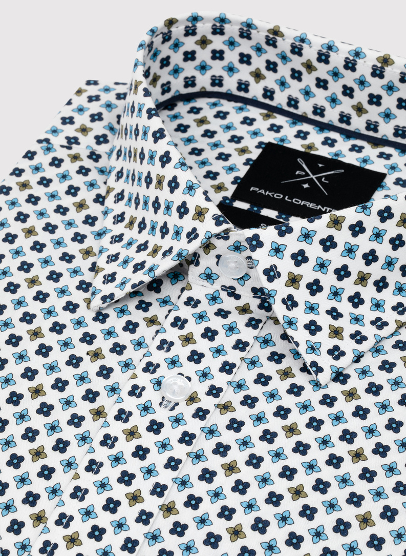 Koszula męska w geometryczny wzór