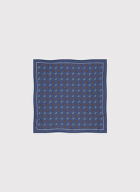 Granatowa poszetka męska w kolorowy mikrowzór