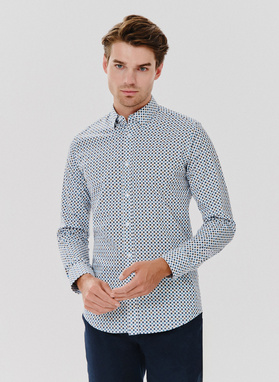 Koszula męska w geometryczny wzór