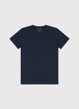 Granatowy gładki t-shirt męski