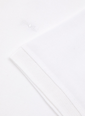 Gładki t-shirt polo w białym kolorze