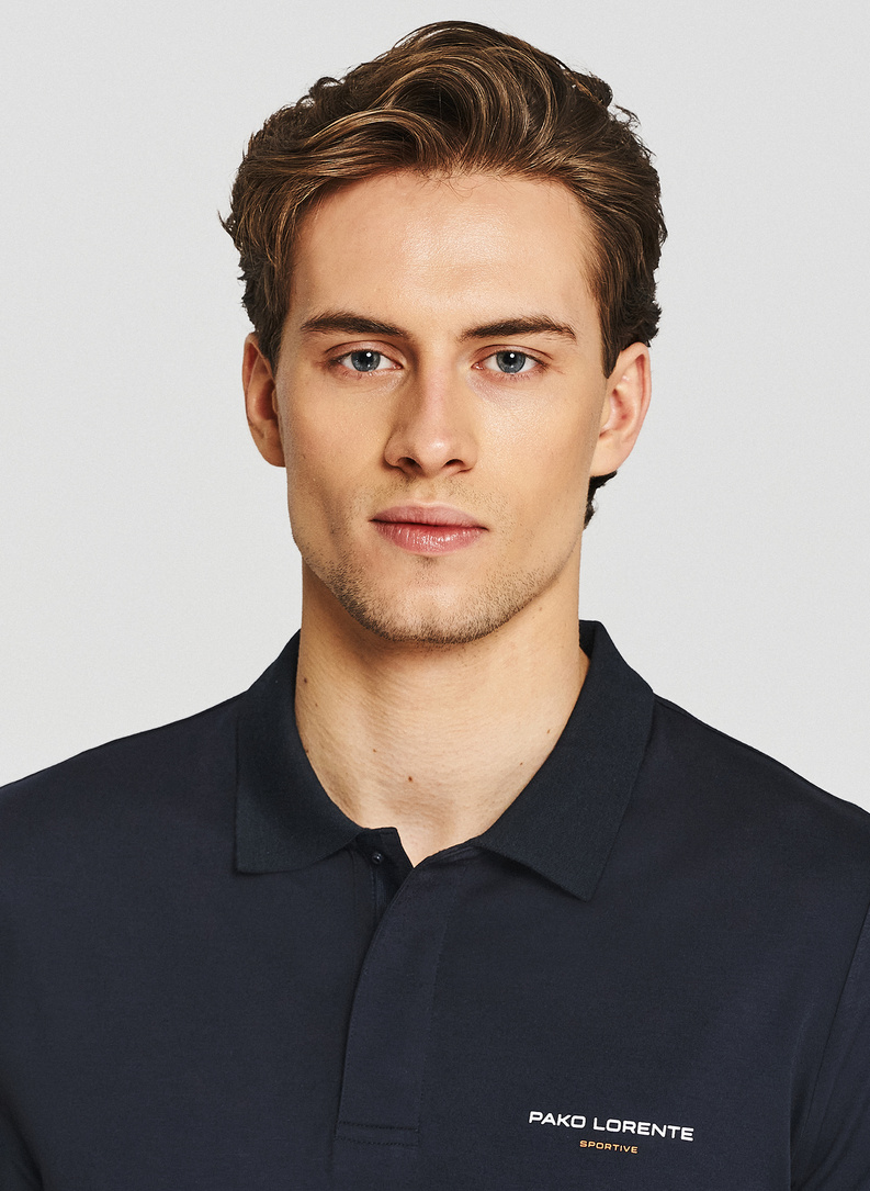 Granatowe polo męskie