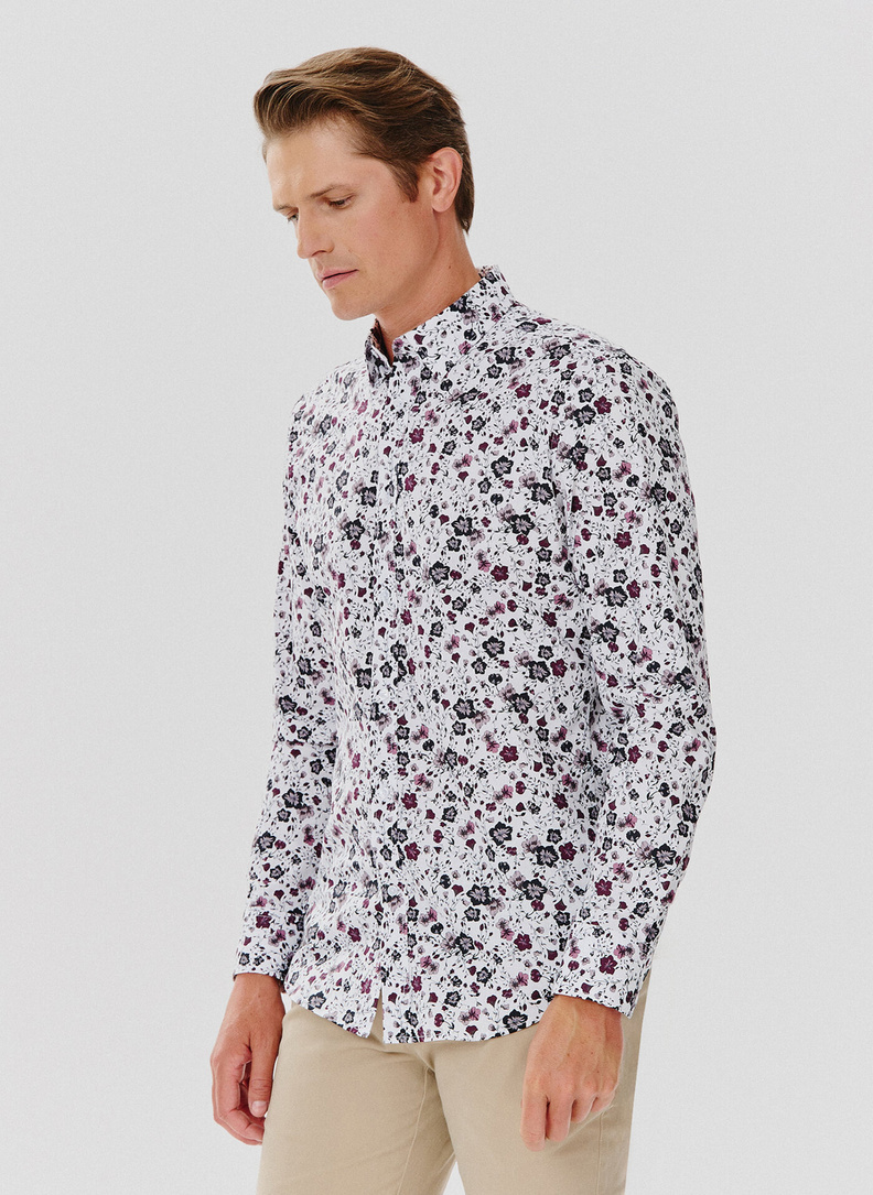 Koszula męska w kwiaty