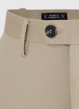 Beżowe spodnie męskie o kroju carrot