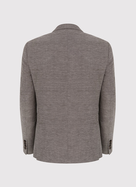 Brązowa marynarka z lnem