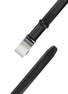 Czarny skórzany pasek męski - Pako Lorente