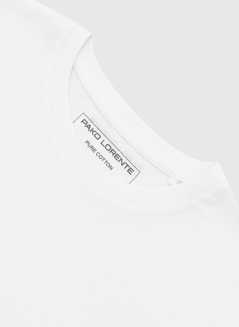 Biały bawełniany t-shirt męski