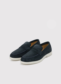Granatowe mokasyny męskie
