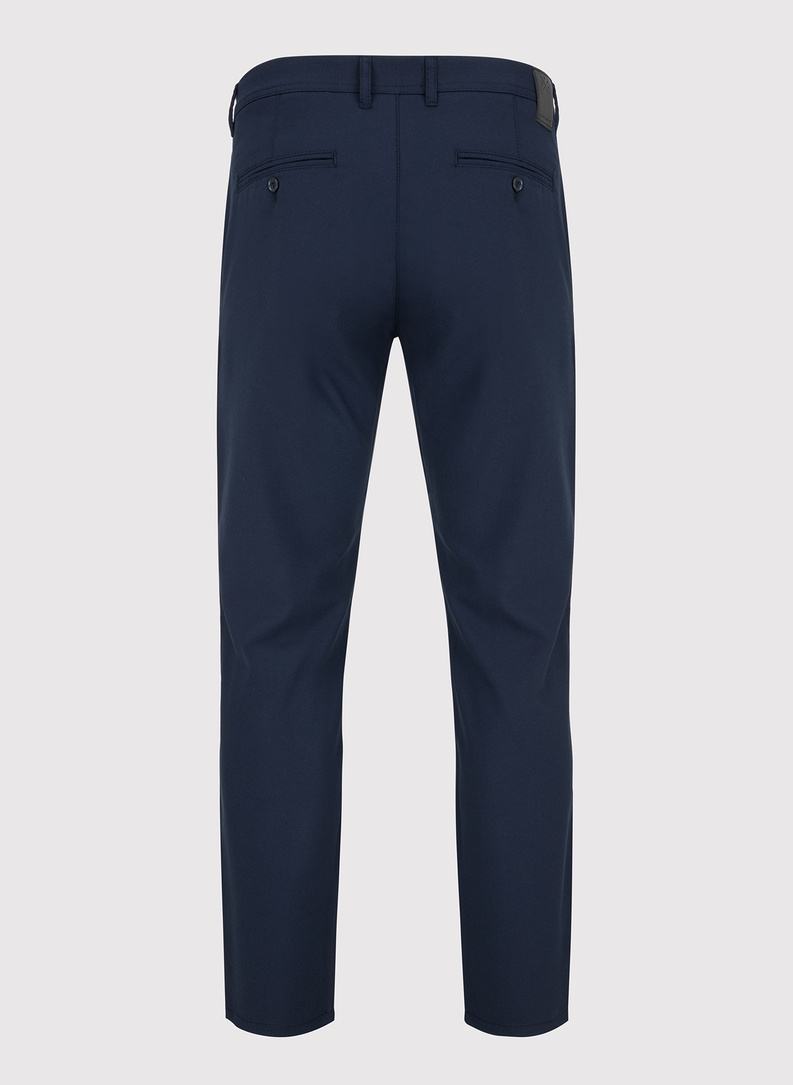 Męskie gładkie granatowe spodnie 