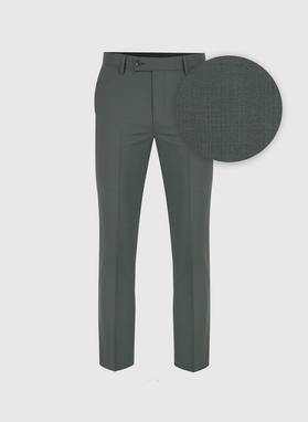 Zielony wełniany garnitur męski