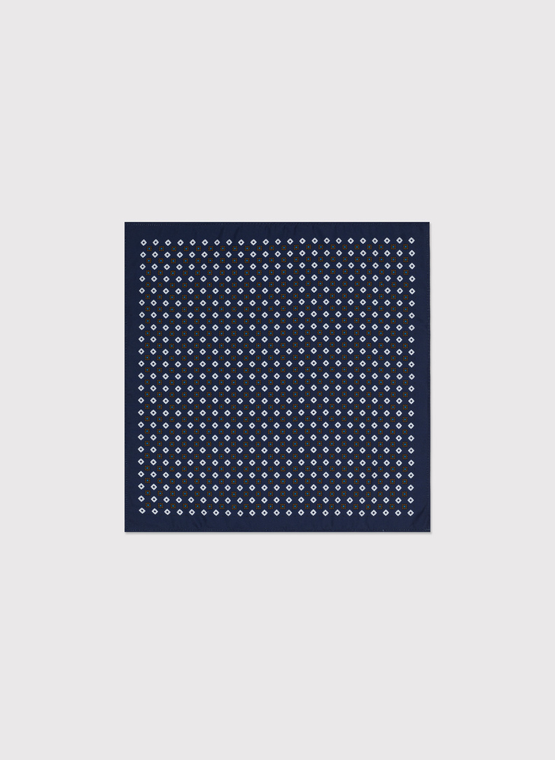 Granatowa poszetka w kwiatki