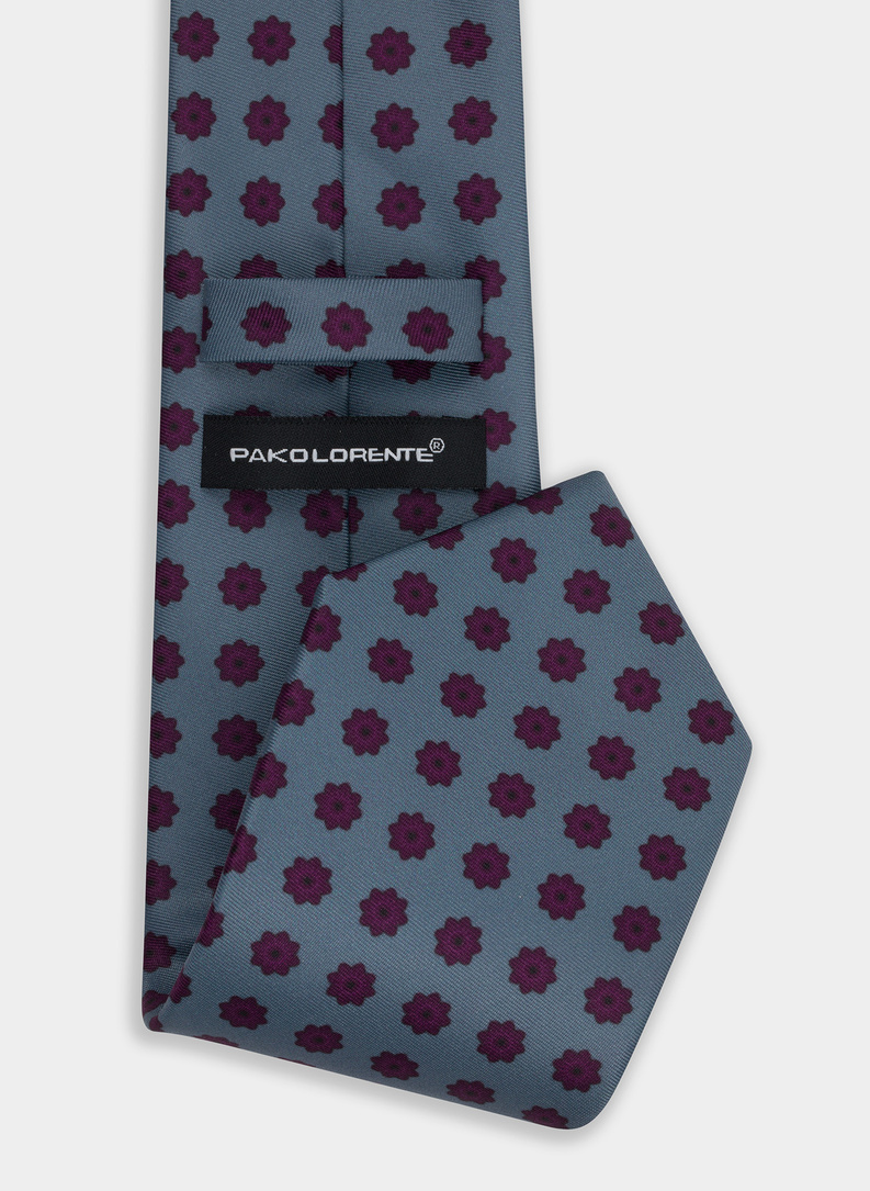 Krawat męski szary P21WF-KX-263-S-0