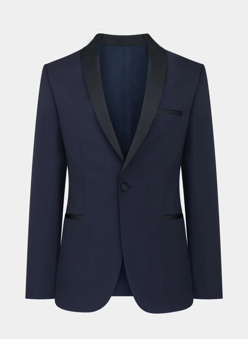 Ślubny granatowy smoking męski