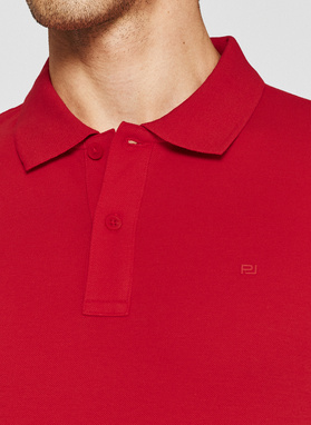 Czerwone bawełniane polo męskie