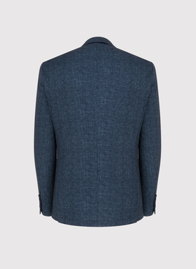 Granatowa marynarka męska melanż