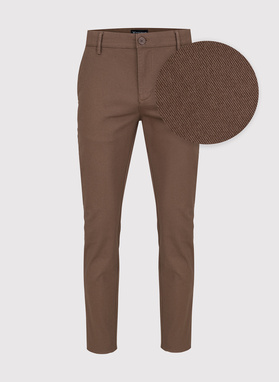 Jasnobrązowe spodnie męskie o kroju Slim Fit