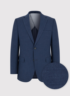 Lniana marynarka męska w kolorze granatowym