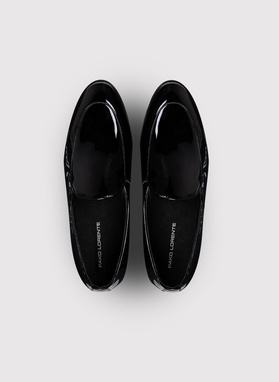 Lakierowane loafersy męskie