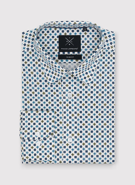 Koszula męska w geometryczny wzór