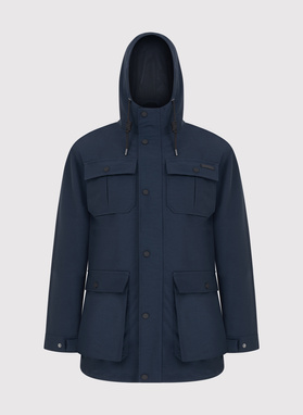 Granatowa kurtka z kapturem