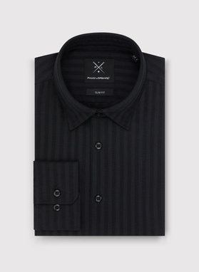 Bawełniana koszula męska w czarnym kolorze